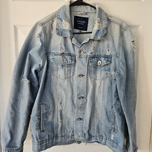 Cavalini Light Blue Distressed Jean Jacket